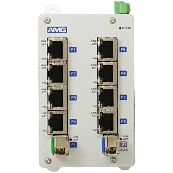 AMG9HMU8GH2S Industrial Hardened Unmanaged Switches With Poe+